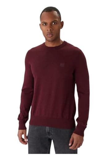 Image of BOSS Men's Kanovano_s Knitted_Sweater, Dunkelrot, L