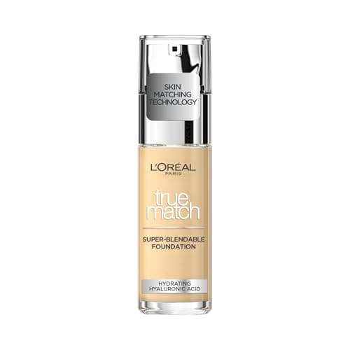 Image of L'Oreal Paris Liquid Foundation, Super-Blendable Skincare, Infused with Hyaluronic Acid, True Match, 1.R/1.C Cool Rose, 30ml