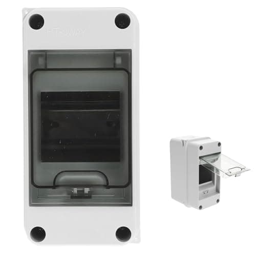 Image of Wjelet DIN Rail Enclosure Circuit Breaker, 3-Way Power Distribution Box, Weatherproof Electrical Box, for Indoor and Outdoor Power Systems(White)