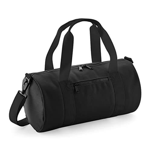 Image of BagBase BG140s Mini Barrel Bag - Black/Black