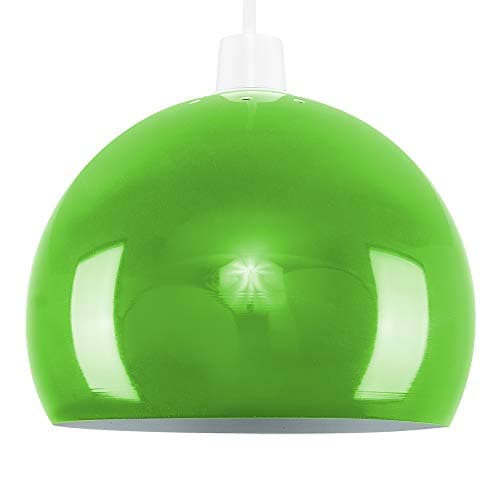 Image of MiniSun | Mini Retro Gloss Green Metal Dome Ceiling Light Shade | Pendant Lights, Home Décor & Improvement Essential | 20cm Shade Width