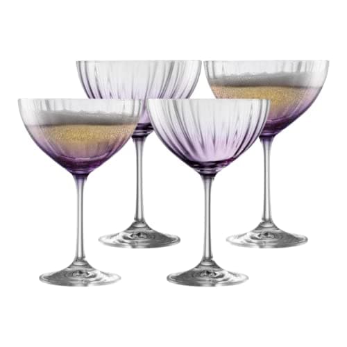 Image of Set of 4 Amethyst Erne Champagne Saucers