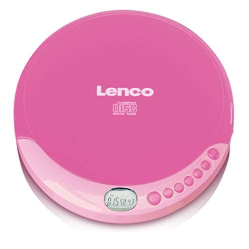 Image of Lenco CD-011 - Portable CD Player Walkman - Diskman - CD Walkman - With Headphones and Micro USB Charging Cable - Pink