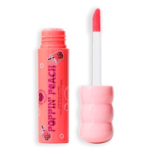 Image of I Heart Revolution Bubble Tea Milky Blush + Lip Tint, Hydrating All-In-One Face Tint Infused With Matcha Green Tea, Vegan & Cruelty-Free, Poppin' Peach