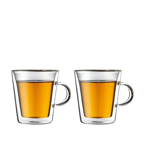 Image of Bodum Canteen Double Walled Thermo Glasses with Handles, Set of 2, 6.5 Oz