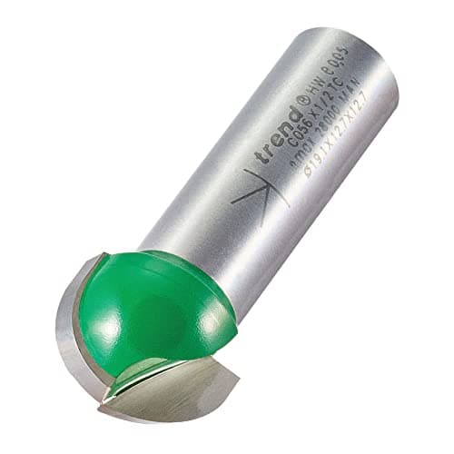 Image of Trend CraftPro Cavetto Router Cutter, 1/2 Inch Shank, 9.5mm Radius and 19.1mm Cut Diameter, Tungsten Carbide Tipped, C056X1/2TC