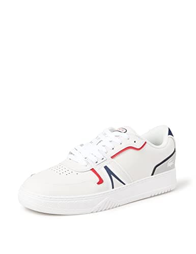 Image of Lacoste Men's L001 0321 1 Sma Sneakers, Wht Nvy Red, 9 UK