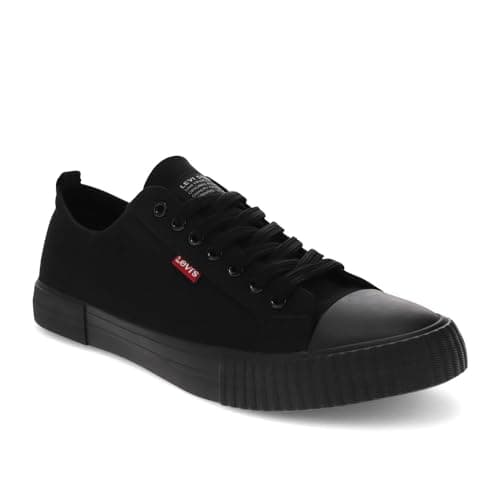 Image of Levi's Men's Sneaker, Black Mono Chrome, 10 UK