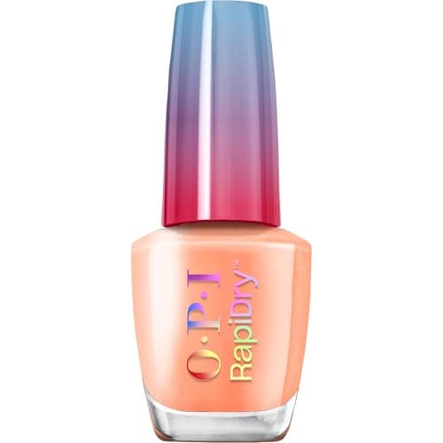 Image of OPI RapiDry™ Quick-Dry Lacquer - Within Peach Orange Nail Polish - Vegan, Fast Drying & Smudge-proof in 60 Seconds (9ml)