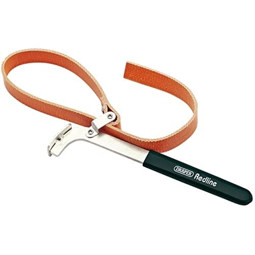 Image of Draper 68813 100 mm Oil Filter Strap Wrench, Black/Orange