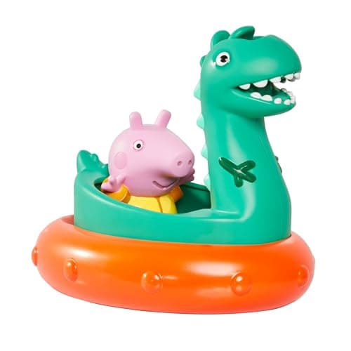 Image of Toomies Peppa Pig George's Dinosaur Bath Float, Baby Bath Toys, Kids Bath Toys for Water Play, Fun Bath Accessories for Babies & Toddlers, Suitable for 18 Months, 2, 3 & 4 Year Olds
