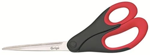 Image of RICHARDSON SHEFFIELD GRIPI Household Scissors RED Rubber Handles
