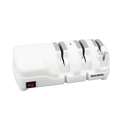 Image of SHARPAL 198H Electric Knife Sharpener - 3 Stage Professional Knife Sharpening System with Diamond Wheels, Suit for Double-Beveled Straight Edge & Serrated Knives, Quick Razor-Sharp Results, Low Noise