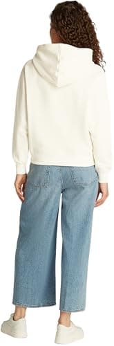 Image of Tommy Hilfiger Women’s Regular Fit Cotton Hoodie, Beige (Calico), S