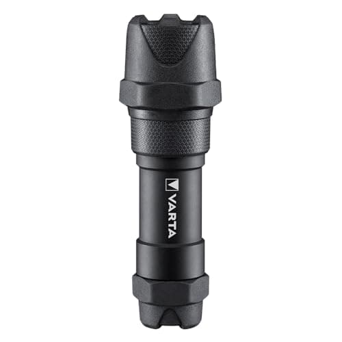 Image of Varta Indestructible F10 Pro 6 Watt LED Torch/Work Light, incl. 3X AAA Longlife Power Batteries, Waterproof and dust-Resistant, absorbs Impact, anodised Aluminium casing, Black