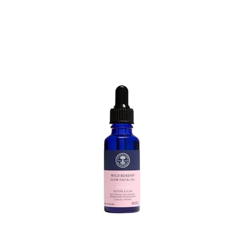 Image of Neal's Yard Remedies Wild Rosehip Glow Facial Oil, Rejuvenating & Nourishing Face Oil With Vitamin E, Cruelty-Free, 28ml