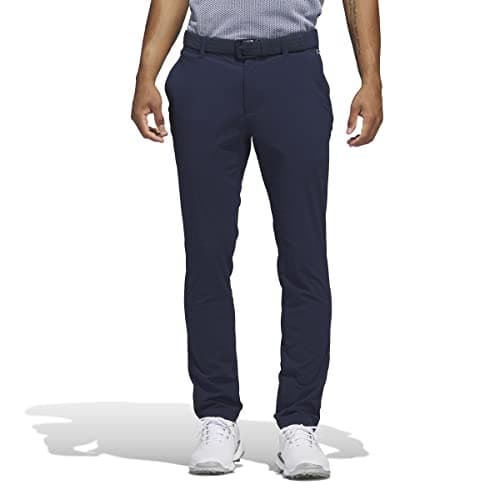 Image of adidas Golf Mens Mens Ultimate365 Tour Nylon Tapered Fit Golf PantsGolf Pants, Black, 38W x 32L