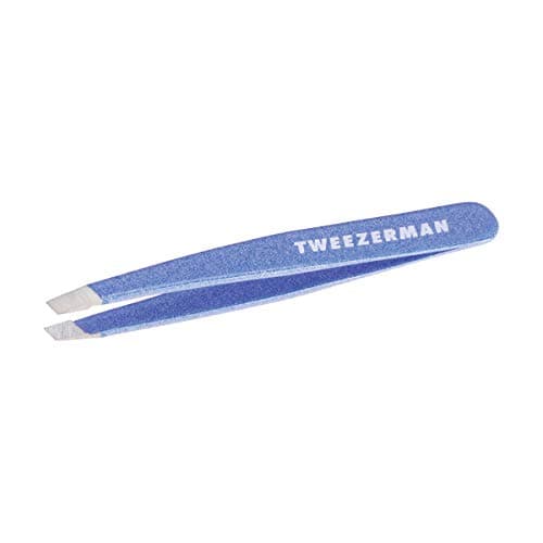 Image of Tweezerman Mini Slant Tweezer - Tweezers for Eyebrows, Travel Tweezers for Eyebrows, Facial Hair, Ingrown Hair (Granite Sky)