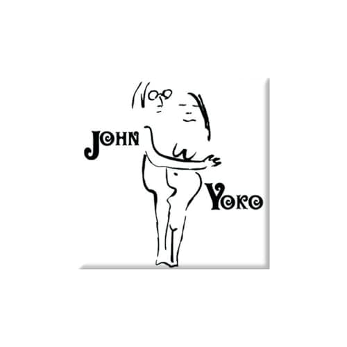 Image of John Lennon John & Yoko Fridge Magnet (One Size) (White/Black)