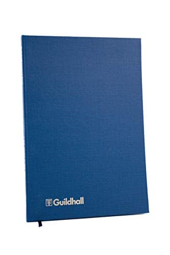 Image of Exacompta - Ref 31/2-10Z - Guildhall - Account Book, 298 x 203mm, 2 Debit and 10 Credit Columns, 80 Pages of 95gsm Ledger Quality Paper, Hardback Blue Vinyl Cover, Traditionally Sewn