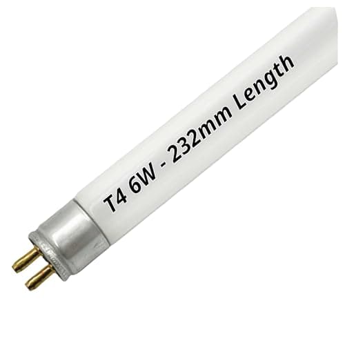 Image of LevoLutz T4 6W Fluorescent Tube 3400K Under Cabinet Kitchen Light Bulbs - Soft White, 232mm Including-Pins / 218mm Excluding Pin. G5 Cap 2-Pin Base, High Efficiency Lamps