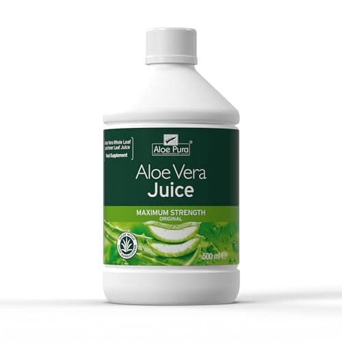Image of Aloe Pura Aloe Vera Maximum Strength Juice, Natural, Vegan, Cruelty Free, Food Supplement, 500ml