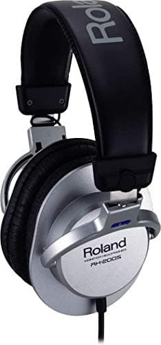 Image of ROLAND RH-200S Stereo Monitor Headphones Silver Straight Cable – Clear, Accurate and Comfortable for Studio-Quality Monitoring