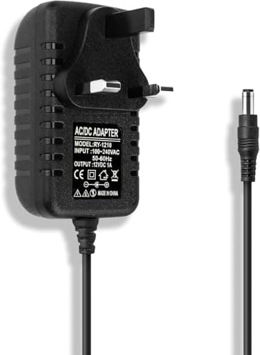 Image of 12V 1A Power Supply Adapter, AC Adapter 100-240V to 12v DC Power Adapter Driver Transformer Universal for LED Strip Lights, Router, CCTV Camera, Monitor, ADSL Cats Etc