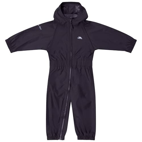 Image of Trespass Unisex Babies Kids Rain Suit Button - Waterproof, Grown on Hood, Elasticated Cuffs and Ankles, Elasticated Side Waist, Full Body Length Zip