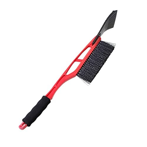 Image of KENANLAN 2 in 1 Ice Scraper and Snow Brush,Multifunctional Snow Shovel with Foam Grip for Car Windshield Window,SUV,Truck (red)