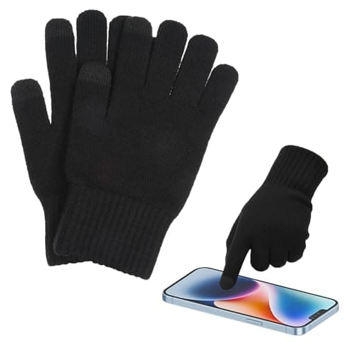 Image of HEIZHU Thermal Magic Gloves Elastic Soft Lined Knit Glove for Driving Running Typing, Winter Touch Screen Gloves for Men Women