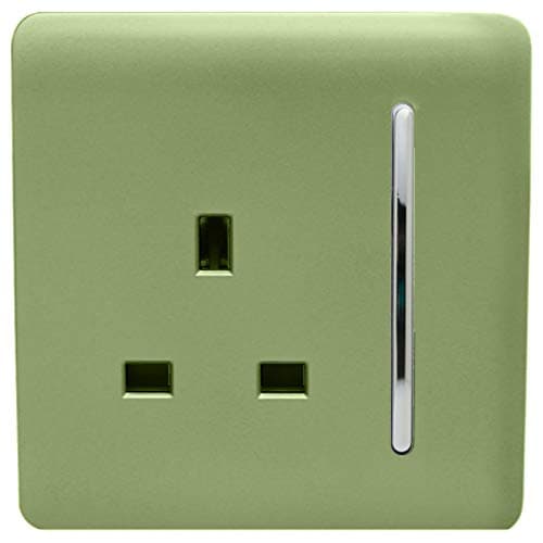 Image of Trendi 1 Gang Artistic Modern Glossy 13 Amp Switched Tactile Plug Socket
