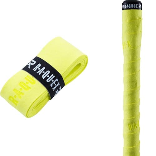 Image of Raquex Chamois Hockey Stick Grip Tape – Hockey Chamois Grip - Super Grippy Shammy, Soft & Absorbent – Ice & Field Hockey Tape White or Yellow (Yellow, 4 Grips)