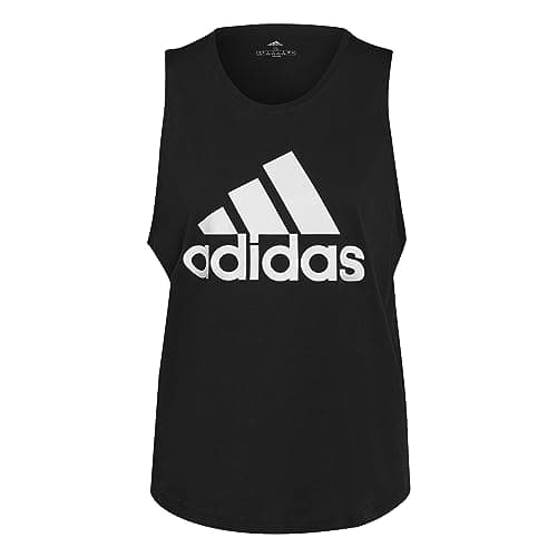 Image of adidas Women's Essentials Big Logo Tank Top, Black / White, XS