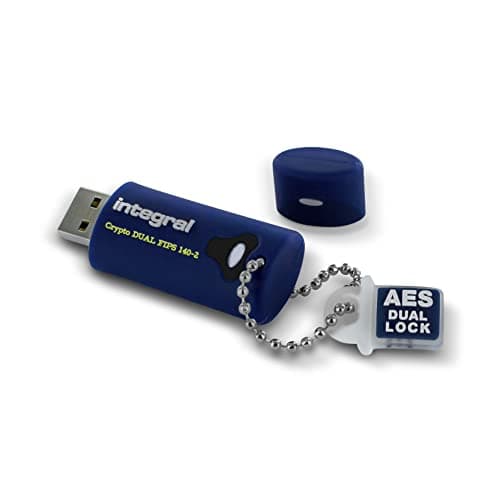 Image of Integral 8GB Crypto-140-2 Dual Password 256-Bit Hardware Encrypted 3.0 USB Secure Dual Password Flash Memory Drive - Certified to FIPS 197,Protection & Rugged Triple-layer Waterproof Design XTS-AES