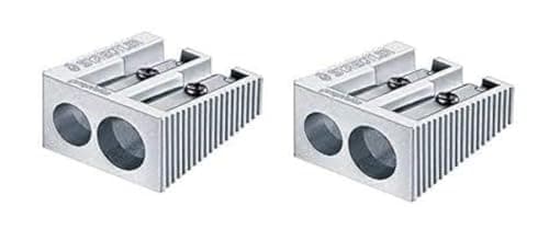 Image of Staedtler Aluminium Double Hole Pencil Sharpener x 2