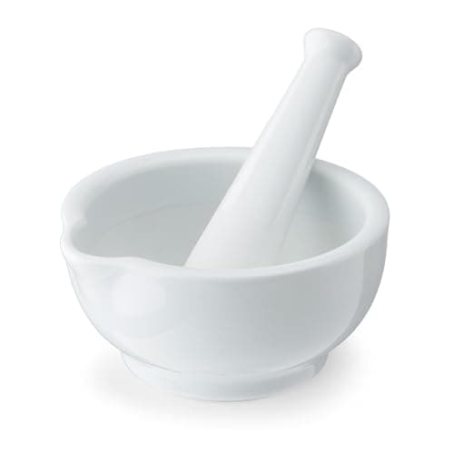 Image of Mikasa Chalk Porcelain Mortar & Pestle, Labelled