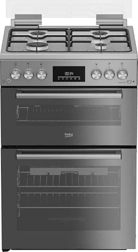 Image of Beko 60cm Gas Cooker - Mirror Silver - A/A+ Rated