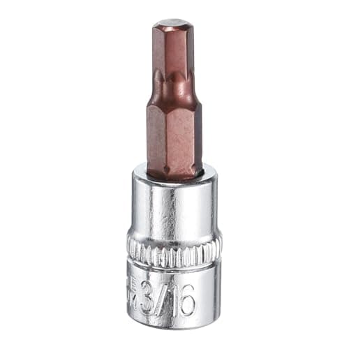 Image of sourcing map 3/16" Hex Bit Socket 1/4" Drive SAE S2 Steel Square Drive Socket Extension Impact Bit Socket Ratchet Wrench Accessories for Turns Power Drill Into Nut Driver