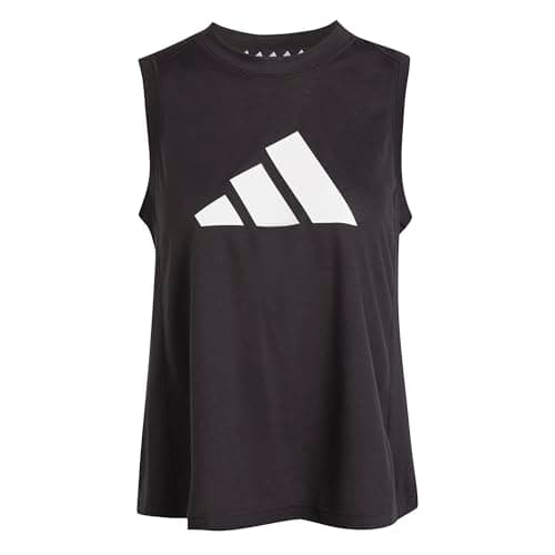 Image of adidas Women's Train Essentials Big Performance Logo Training Tank Top, Black/White, L