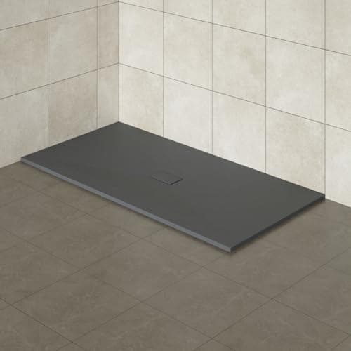 Image of Aquariss 1800x1000mm SMC Anti Slip Shower Base Tray Rectangular for Shower Enclosure Anthracite