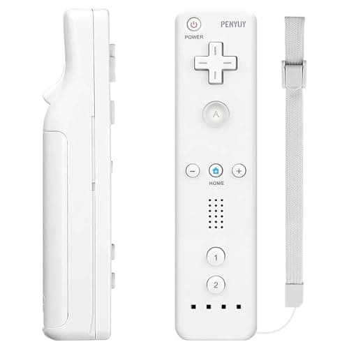 Image of PENYUY Remote Controllers for Wii,Replacement Remote Game Controller Compatible with Nintendo Wii/Wii U, with Silicone Case and Wrist Strap (White)