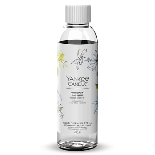 Image of Yankee Candle Signature Reed Diffuser Refill | Midnight Jasmine | 200ml | Up to 20 Weeks of Fragrance for Women