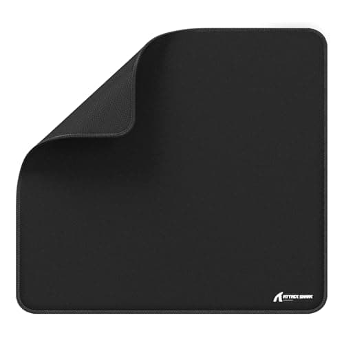 Image of ATTACK SHARK CM02 eSports Gaming Mouse Pad, Water Resistant Coating Large Mouse Mat, Fine Sand-Like Texture Surface, Slip-Resistant Bottom, Micro-Knit Stitched Edges, 450x400x4mm - Black