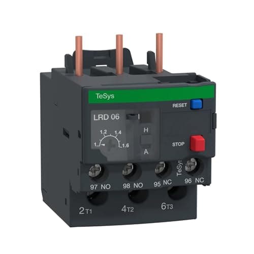 Image of Black LRD06 1-1.6A 1NO+1NC Screw Clamp Differential Thermal Overload Relay