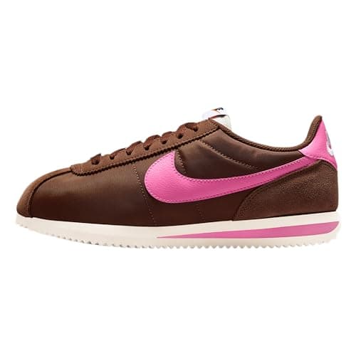 Image of Nike Cortez Textile Shoes (Fauna Brown/Sail/White/Pink Spell), Fauna Brown/Sail/White/Pink Spell, 5.5 UK
