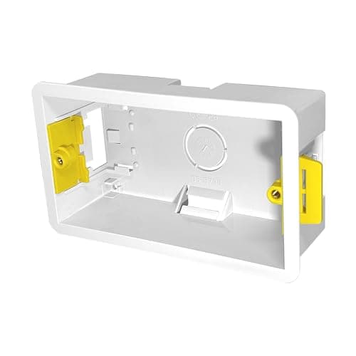 Image of Evoges 2 Gang Dry Lining Back Box 47mm | Deep Electrical Wall Box for Plasterboard | Fast-Fit Design (1)