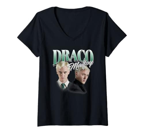 Image of Womens Harry Potter Draco Malfoy Homage V-Neck T-Shirt
