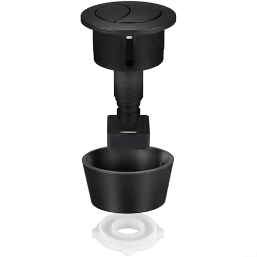 Image of Entgoinggo Toilet Push Button, Dual Flush Push Button Toilet Cistern Replacement For Fluidmaster PRO550UK, For Skylo SKY005 Valves For Bathroom(Black)