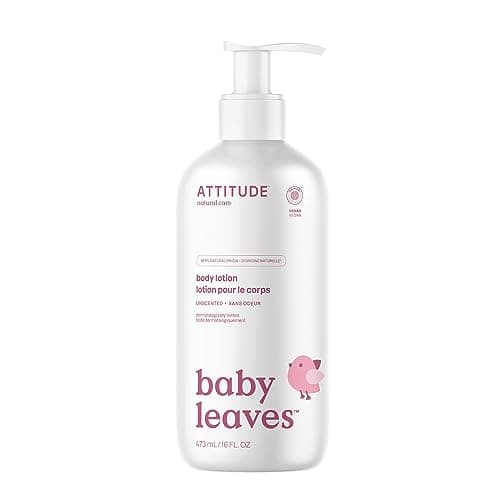 Image of ATTITUDE Baby Lotion, EWG Verified Moisturizer, Dermatologically Tested Moisturizing Cream, Vegan, Unscented, 473 mL